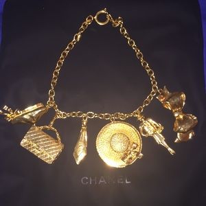 Vintage Gold Chanel Charm Necklace